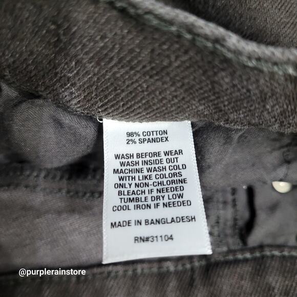 True Craft Jeans Size 2 Curvy High Rise Straight Black Wash Stretch Denim - Picture 5 of 11